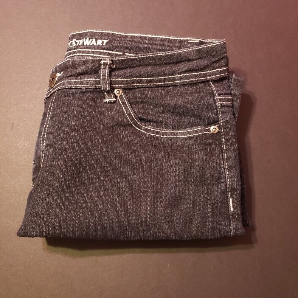 ASHLEY STEWART Denim Jeans Women's Size 14 Dark Blue Wash Citycore Dark Academia - Picture 16 of 16